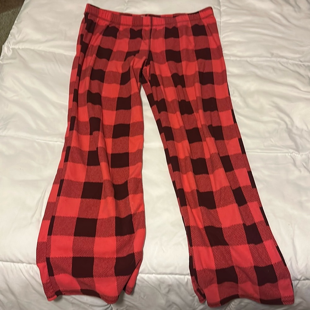 Classic pajamas pants. No pockets. XL, pick and brown.